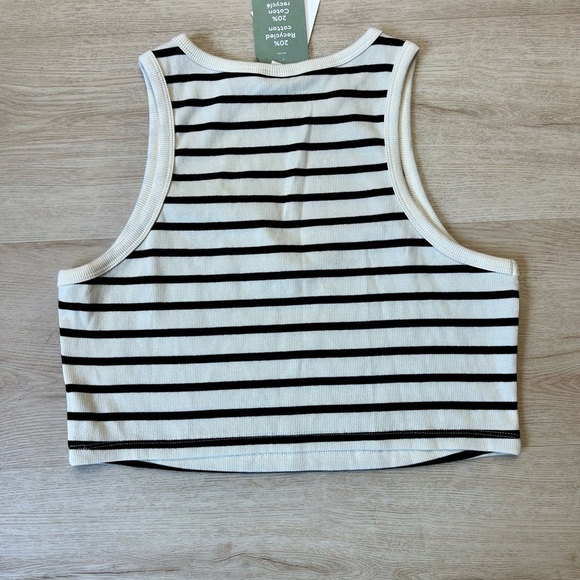 Women H&M Crop Stripe Tank XL - Picture 3 of 4